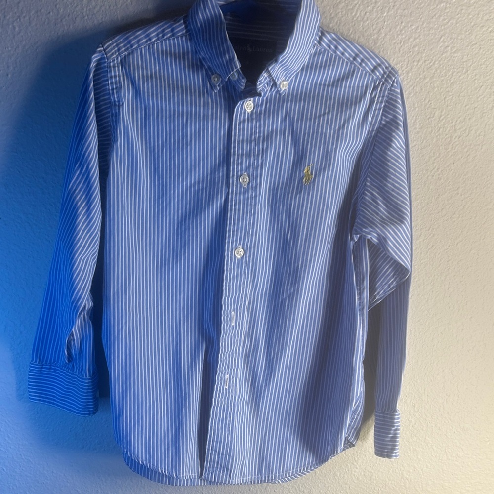 Ralph Lauren Blue Striped Kids Shirt